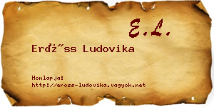 Erőss Ludovika névjegykártya